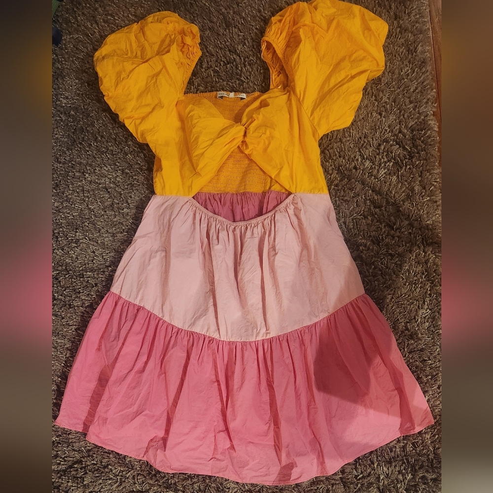 English Factory Twist Front Color Block Mini Dres… - image 2